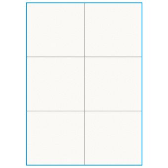 A4-6 slids, 6 etiketter/ark, 100% Recycled råhvid mat – permanent lim – 105,0 x 98,4 mm – 75 ark - A4, A5 & A6 etiketter i ark