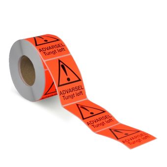 Advarselsetiketter, Permanent – Tungt løft – 45 x 65 mm – 500 stk. - Advarselslabels i ruller