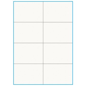 A4-8 slids, 8 etiketter/ark, 100% Recycled råhvid mat – permanent lim – 105,0 x 73,8 mm – 75 ark - A4, A5 & A6 etiketter i ark