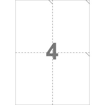 Pakkelabels i A4-ark perforeret – GLS – permanent lim – 105 x 147,6 mm – 100 ark - GLS Pakkelabels