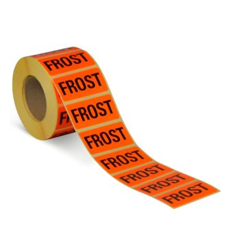 Advarselsetiketter, Permanent – Frost – 50 x 25 mm – 500 stk. - Advarselslabels i ruller