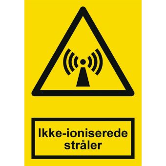 Selvklæbende Advarselsskilt – Ikke-ioniserende stråling (ISO 7010 W005) - Sikkerhedsskilte