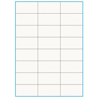 A4-24 slids, 24 etiketter/ark, 100% Recycled råhvid mat – permanent lim – 70,0 x 36,9 mm – 75 ark - A4, A5 & A6 etiketter i ark