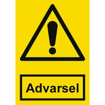 Selvklæbende Advarselsskilt – Generel fare (ISO 7010 W001) - Sikkerhedsskilte