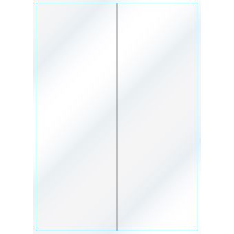 A4-2-lang slids, 2 etiketter/ark, hvid gloss – permanent lim – 105,0 x 295,3 mm – 100 ark - A4, A5 & A6 etiketter i ark