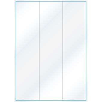 A4-3-lang slids, 3 etiketter/ark, hvid gloss – permanent lim – 70,0 x 295,3 mm – 100 ark - A-4 etiketter, hvid gloss