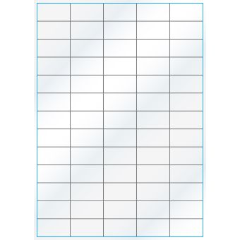 A4-65 slids, 65 etiketter/ark, hvid gloss – permanent lim – 42,0 x 22,7 mm – 100 ark - A-4 etiketter, hvid gloss