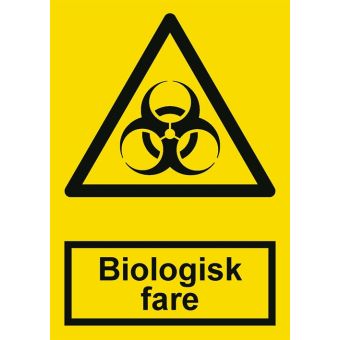 Selvklæbende Advarselsskilt – Biologisk fare (ISO 7010 W009) - Sikkerhedsskilte