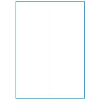 A4-2 lang slids, 2 etiketter/ark, hvid mat heavy duty – permanent lim – 105,0 x 295,3 mm – 50 ark - A4, A5 & A6 etiketter i ark