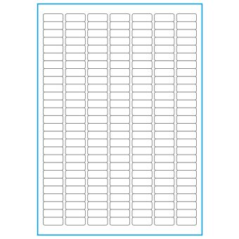 A4-189, 189 etiketter/ark, hvid mat heavy duty – permanent lim – 25,4 x 10,0 mm – 50 ark - A-4 etiketter, heavy duty