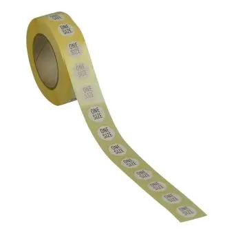 Størrelsesmærker, One Size, 1000 stk. - Diverse