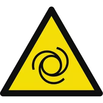 Advarselslabel der signalerer automatisk opstart, ISO 7010 W018 - Fortrykte labels