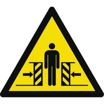 Advarselslabel der signalerer fare for kvæstelse, ISO 7010 W019 - Fortrykte labels