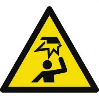 Advarselslabel der signalerer overhængende fare, ISO 7010 W020 - Fortrykte labels